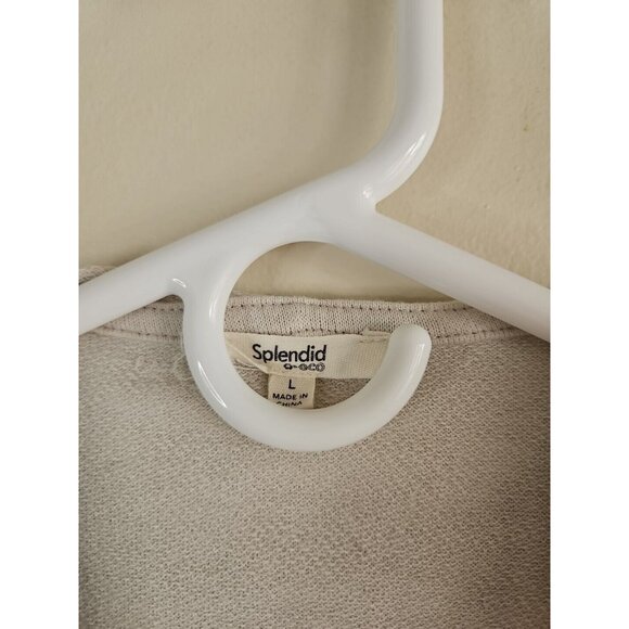 Splendid Wrap w/Hood + Pockets, Off-White/Light Beige, Women's L - Picture 3 of 4